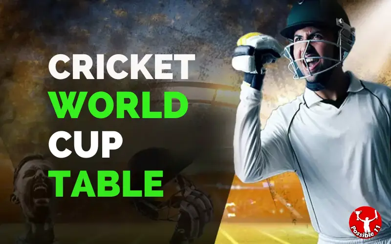 cricket world cup table